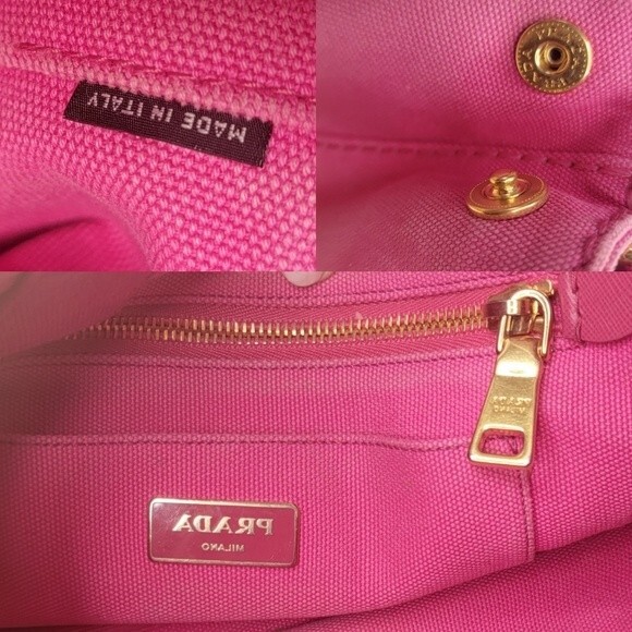 💖PRADA Pink Canvas Crossbody/Handbag, shoulder Authentic - Picture 13 of 16